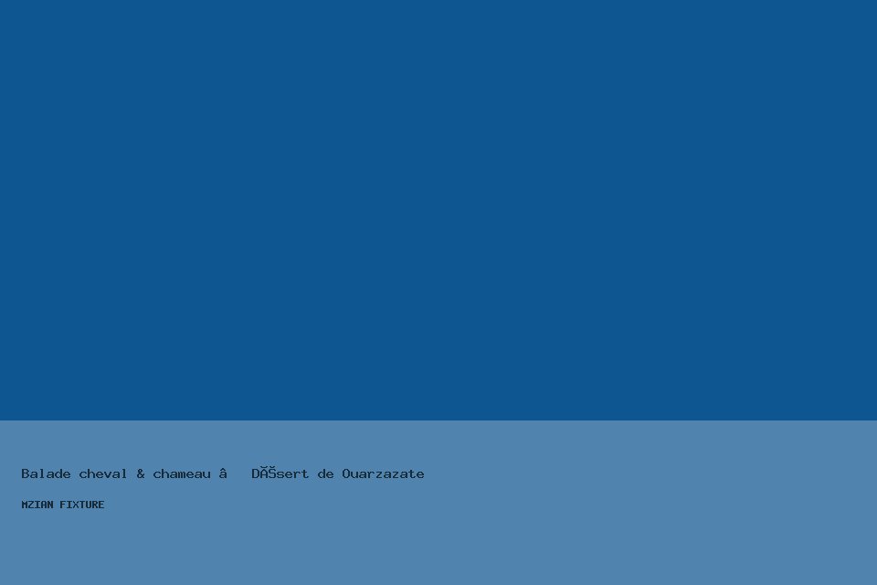Balade cheval & chameau — Désert de Ouarzazate